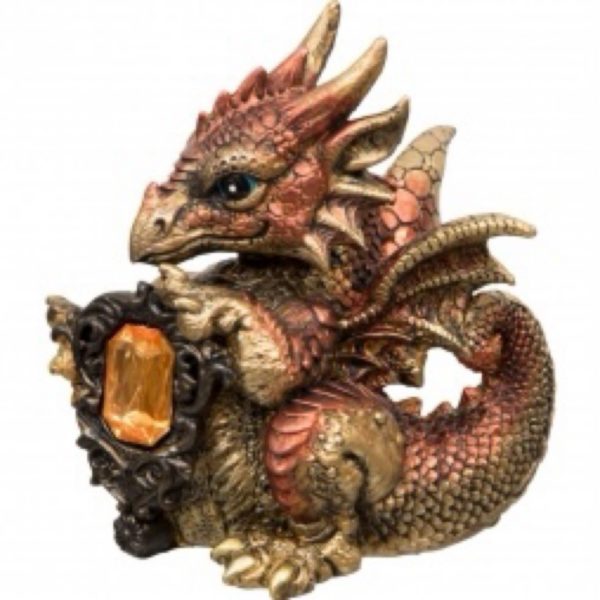 Baby Dragon w/Gem - Copper