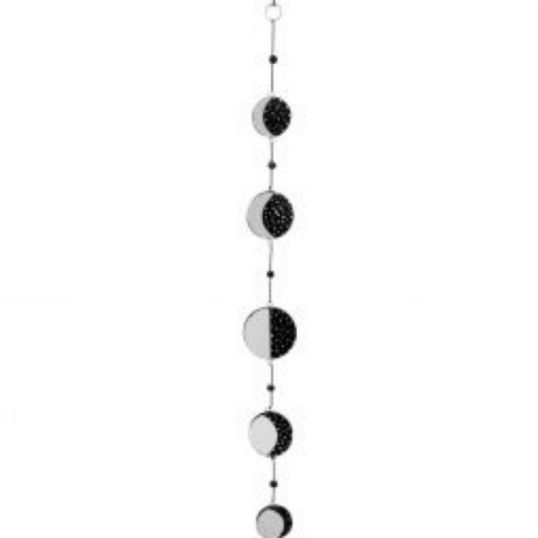 Wood Wall Hanging - Moon Phases w/Mirrors