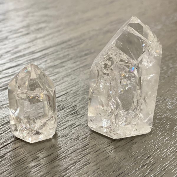 Fire & Ice Quartz (crackle quartz) Points
