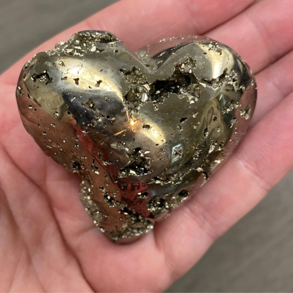 Pyrite Heart w/geode cluster