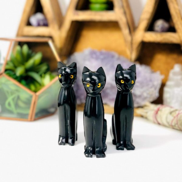 Black Onyx Cat- Polished Stone Kitty