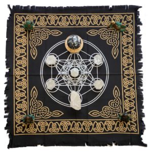 Sacred Geometry Crystal Grid Cloth - Metatron Grid - Tapestry