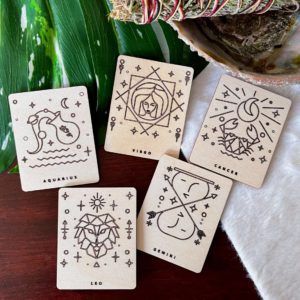Zodiac Sign Wood Magnet Collection