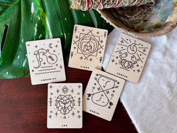 Zodiac Sign Wood Magnet Collection