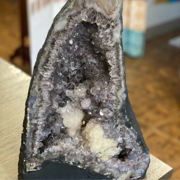 Brazilian Amethyst Cathedral Geode with inclusions #35